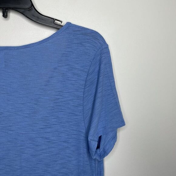 MICHELLE by Comune Womens Heather Blue Cross Deep V-Neck Casual Dress NEW Sz L - Picture 4 of 6